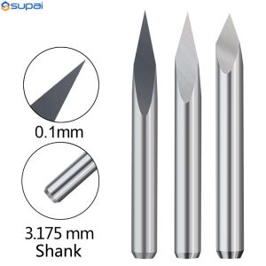 Solid Carbide V Cutter Engraving Tools Hardness Workpieces Machining with 2/4