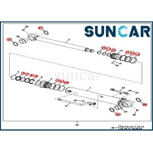FYD00000087 Bucket Replacement Cylinder Seal Kit Fits 60D 60G John Deere