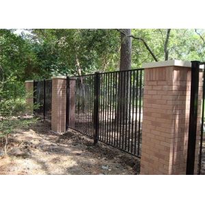 1.8 M Height Powder Coated Tubular Fencing Metal Picket Ornamental