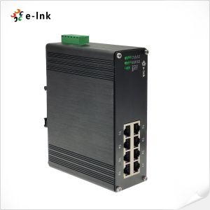 Industrial 8-Port Unmanaged Ethernet Switch DIN Rail IP40 for Harsh Environments