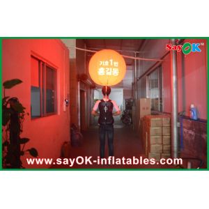 Orange Large Walking Backpack Ball Inflatable Decorations With Janpanese Logo