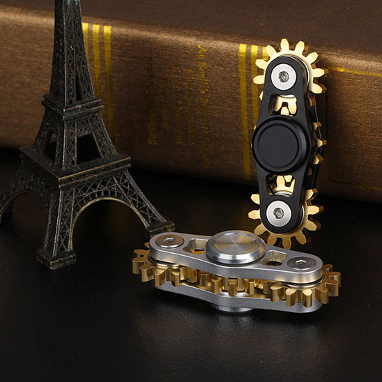 Metal Fingertip Gyroscope Gear Linkage Pure Copper Gyroscope for Adult Decompression