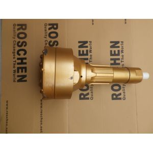 Eccentric overburden casing system with three pieces rock drilling tools