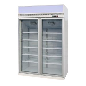 Beverage Retail Glass Door Refrigerator With Deep Shelving