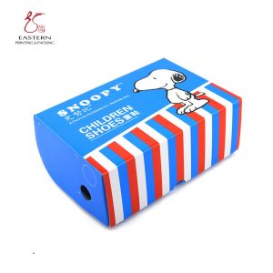 Cheap Custom Printed Corrugated Cardboard Shoe Box For Children's Shoes for sale
