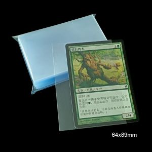 Transparent Playing Card Protector Sleeves 64x89mm Side Loading Plastic Card