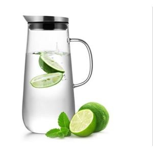 Cheap Boiling Cooling Crystal Water Pitcher Juice Pitcher With Lid 1250ml for sale
