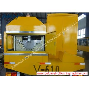 V610 Big Span Roof Panel Roll Forming Machine With Bending / Curving Machine