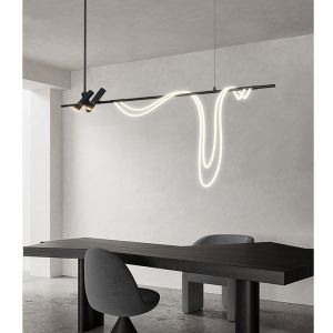 Nordic Designer Long Arc Lamp Spotlight chandelier dining room Bar Minimalism