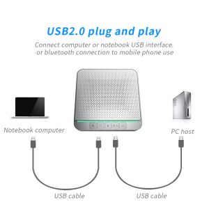 USB2.0 Bluetooth Video Conference Omnidirectional Microphone Echo Elimination