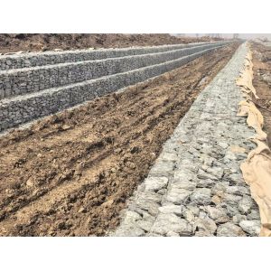 Flood Bank or Guide Bank Gabion Mesh with Wire Diameter 2.0mm-4.0mm
