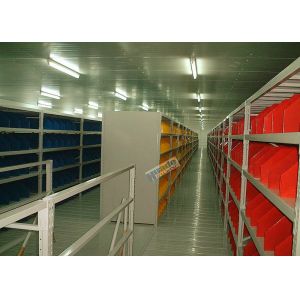 Industrial Small Goods Rack Supported Mezzanine Storage Galvanization Surface
