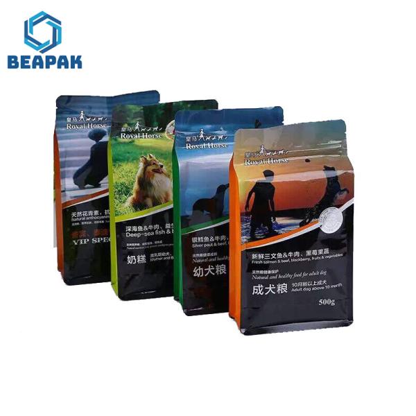 Customized Flat Bottom Bag Resealable k Pet Food Bags