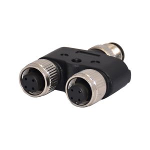 Ip67 Screw M12 Waterproof Connector 5 Pin Male Y Type TPU GF