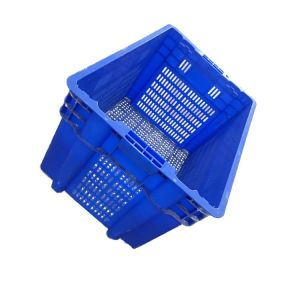 600*400mm Vegetable Plastic Crates Stackable 2000g Sturdy Bottom Base