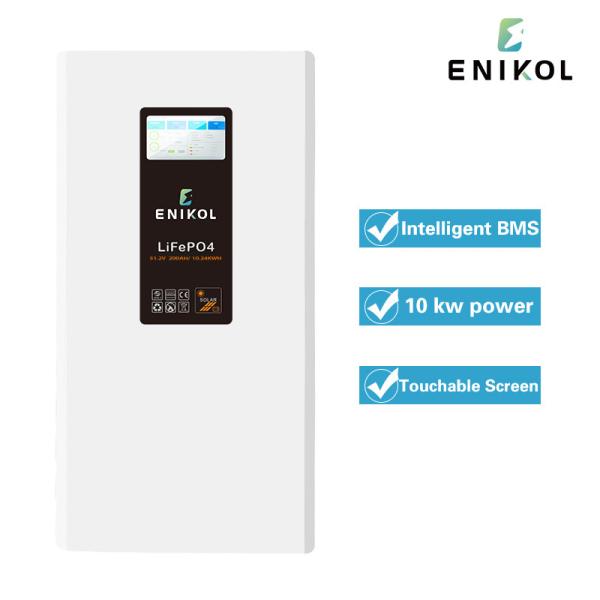 Wall Mounted 15KWH Lithium Iron Phosphate Battery Pack LiFePo4 With Touchable
