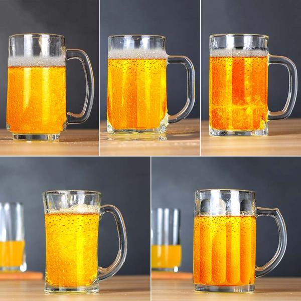 390ml 13oz Classic Dimpled Beer Glasses Plain Area For Logo Printing