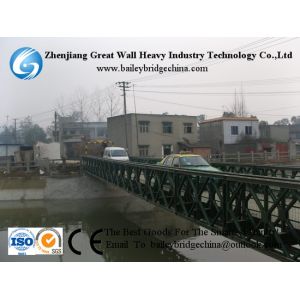 China Bailey Bridge/CB 100 Steel Bailey Bridge Single Lane Additional Sidewalk Excellent Pressure Resistance on sale