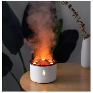1 Sample Ok Volcano Flame Humidifier Led Color Flame Effect Ultrasonic Aroma Oil