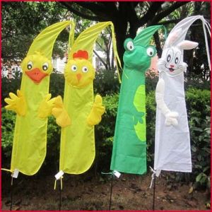 Easter Garden Flag Duck Cock Frog Bunny