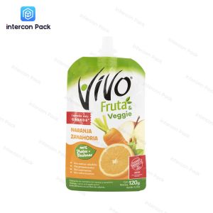 Beverage Plastic Packaging Bag Heat Shrinkable Polyethylene With Nozzle