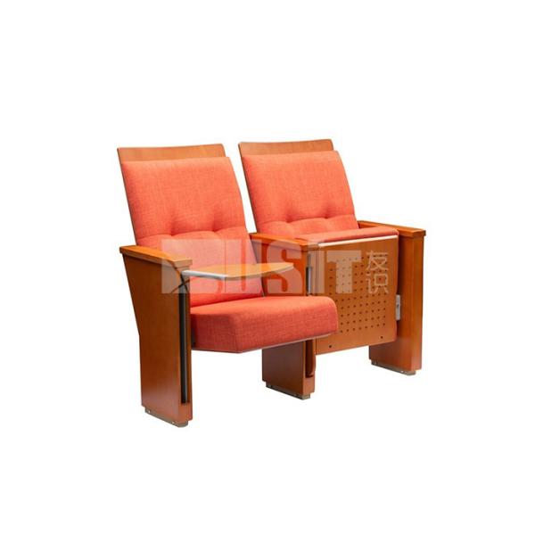 Quality Molded Foam Fabric Orange Lecture Hall Chair With Writing Tablet wholesale