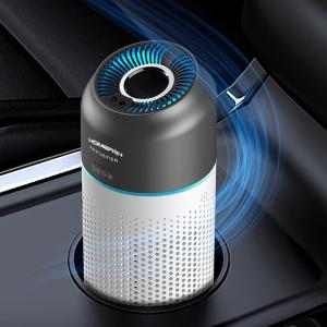 Cheap HOMEFISH PM2.5 TVOC Sensor Car Air Purifier With Hepa Filter Gesture Control for sale