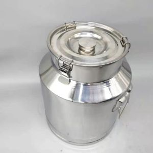 Metal Condensed SS Storage Containers 15L Milk Pail With Lid