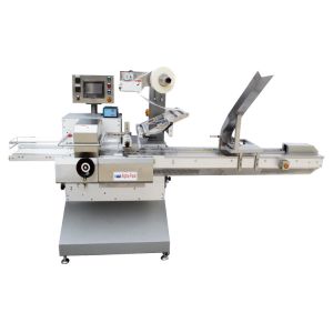 100pcs/Min PLC Horizontal Flow Wrapper , Biscuits 70mm Pack Height Food