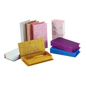 Custom Order Accepted Glitter False Eyelash Packaging Lash Box in CMYK Pantone