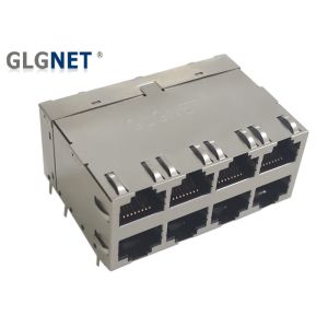 Non POE 4 Channels 2X4 Magnetic RJ45 Connector