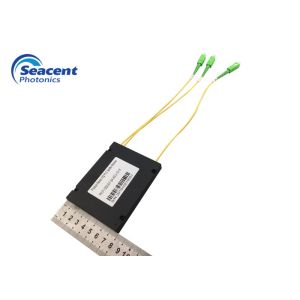 1X2 2.00mm PLC Splitter Module , Abs Plastic Splitter Good Channel Uniformity