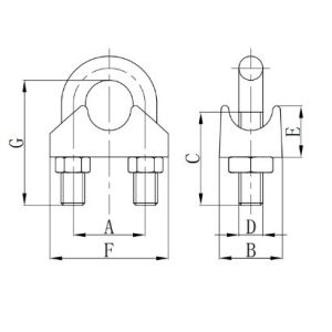 Stainless Steel Wire Rope Clip DIN741 Fasteners for Rigging Hardware Application