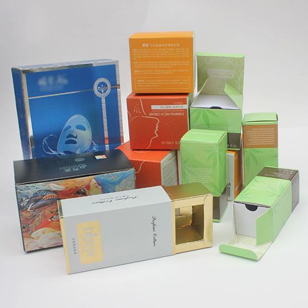 Cmyk Cosmetic Packaging Box Silver Printed Custom Logo Cardboard Box