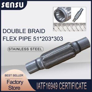 China Automotive Exhaust Flex Pipe SS201 Double Braid  51mm*203mm*303mm on sale