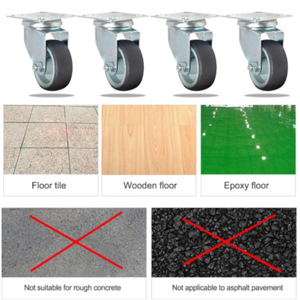 small TPR rubber casters 2inch