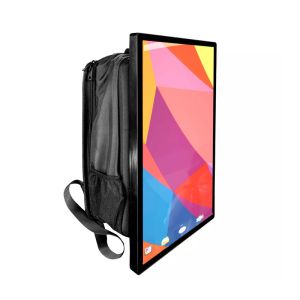 27 Inch 21.5 Inch Backpack With LCD Screen LCD Advertising Player Battery
