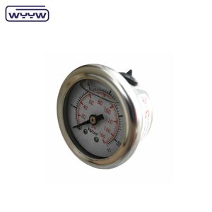 40mm ceneter back OEM 1/4"bsp npt 1.5 inch face glycerin filled pressure gauge