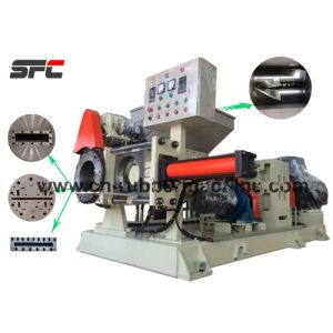 Force Feeding Single Screw Rubber Extruder Machine With Strainer