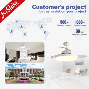 42" Modern Foldable Design Ceiling Fan With Light For Smart Home