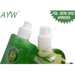 LDPE Drinking Spouted Pouches Packaging Gravure Printing With Carabiner
