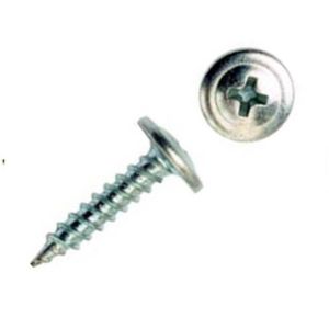 Small White Truss Head Wafer Head Machine Screws With Sharp Point # 8 X 1/2 Modified