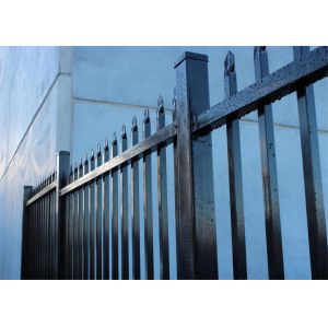 China Beautiful Crimped Pressed spear Garrison Fence Panels 40mm*1.6mm 2100mm*240mm on sale