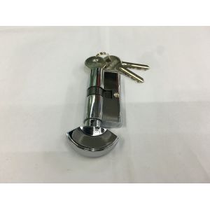 60mm(30*30) Single Zinc Cylinder with 3 iron normal keys Surface finish CP with