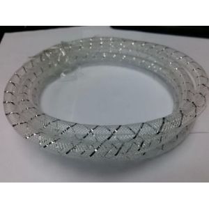 Clear Pink Cable Mesh Sleeve , Protective Mesh Sleeving PET Material