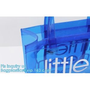 handle colorfull bag pvc zipper bag, Custom PVC Loop Handle Image Printed