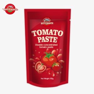 China Tomato Paste 100% Purity In Stand Up Sachet Tomato Tomato Paste With 100g Sizes on sale