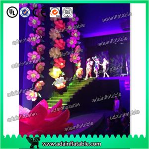 Cheap 10m Popular Wedding Stage Decoration Event Inflatable Flower Chain With LED Light for sale