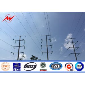 1250 Dan 15M Height Conical Electric Power Pole 5mm Thickness ASTM A123
