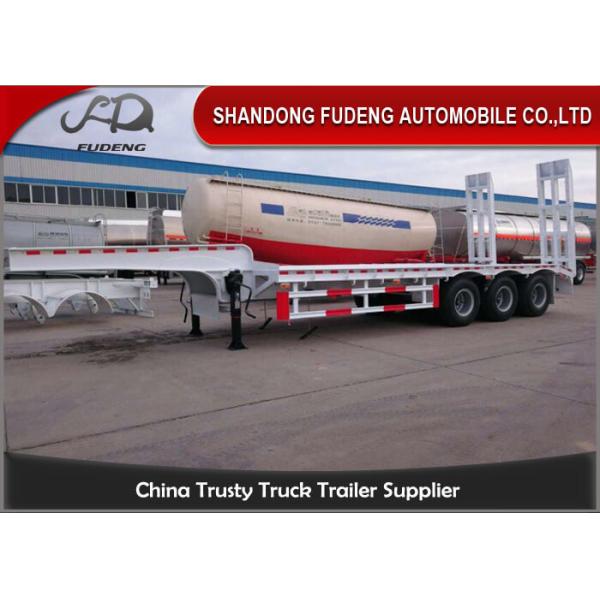 Quality Q345B 3 Axles Mechanical Ladder 70T Low Bed Semi Trailer wholesale